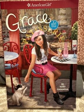 American Girl Grace Pink Outfit Book Cover with White Top